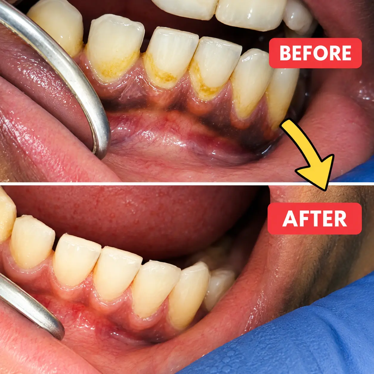 Before & After Dental Cleaning at S & I Dental Clinic