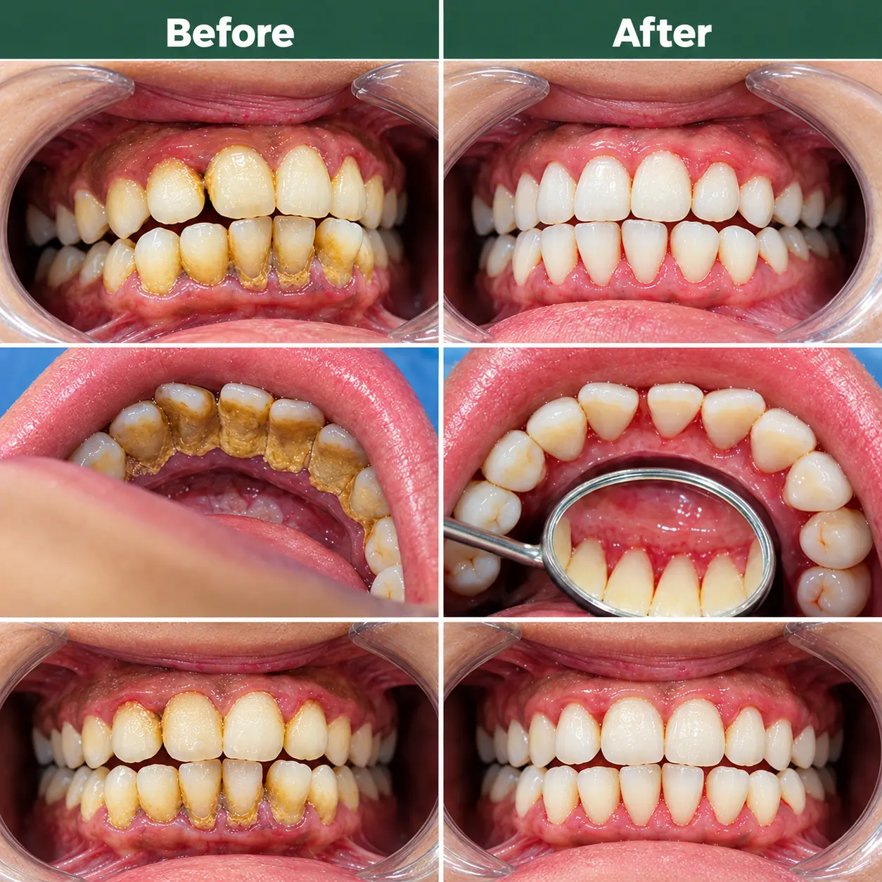 Before & After Dental Cleaning at S & I Dental Clinic