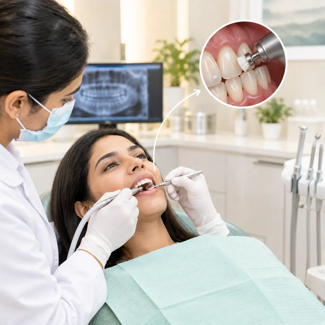 Scaling and polishing treatment at S & I Dental Clinic, Phulwari Sharif